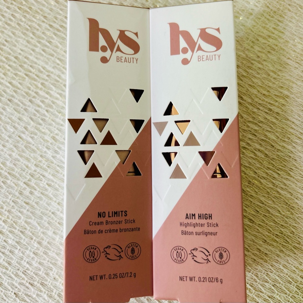 LYS Beauty No Limits Cream Bronzer Stick and Highlighter make-up